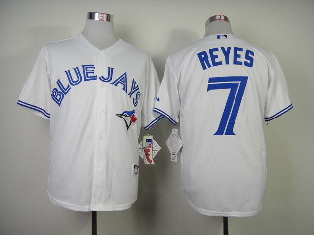 Men Toronto Blue Jays 7 Reyes White MLB Jerseys